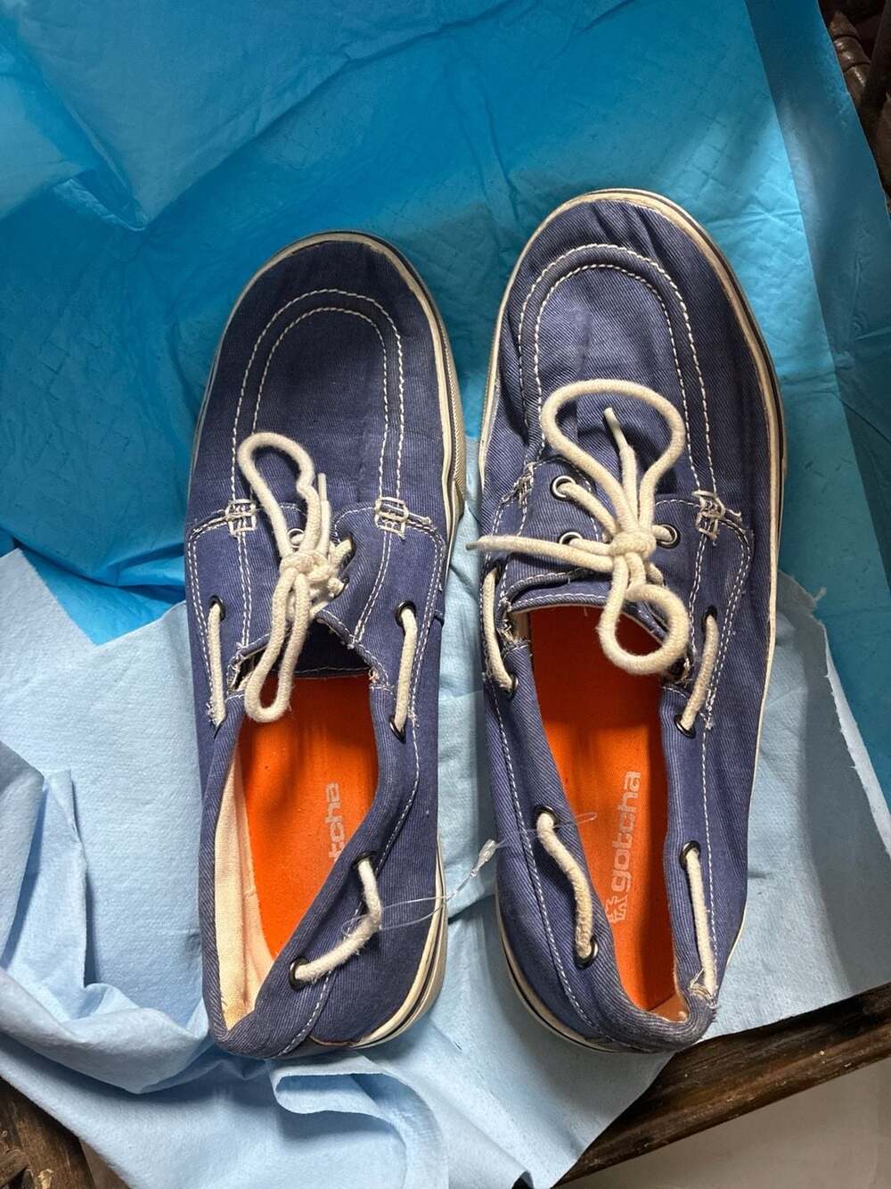 Gotcha Blue Canvas Boat Shoes
